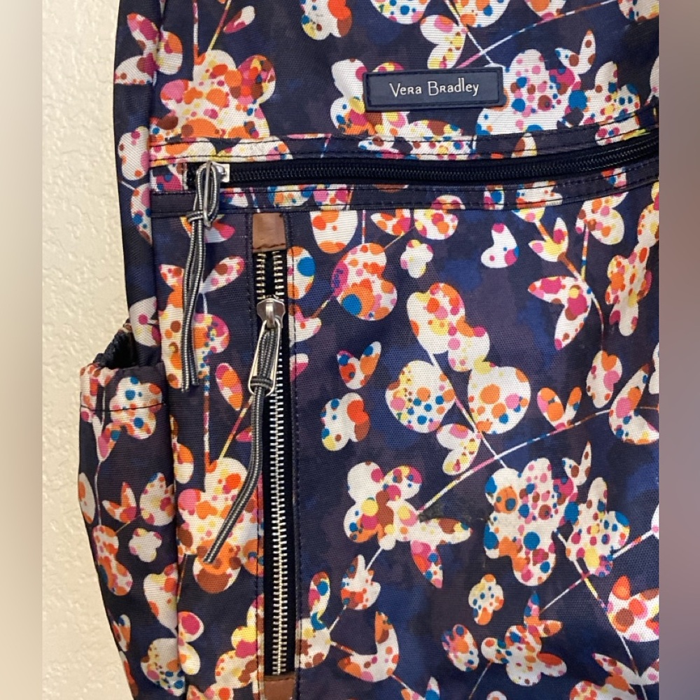 Vera Bradley Butterfly Print Backpack – Navy Multi Color - Picture 5 of 7